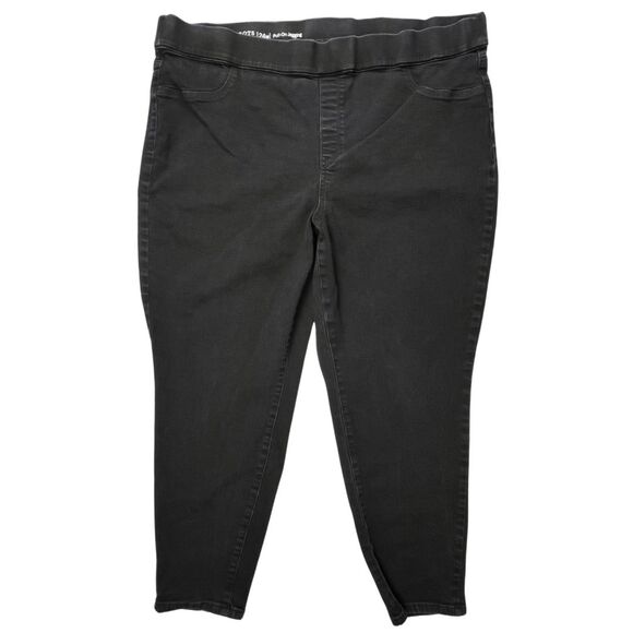 Talbots Pants 24W Black Pull On Flawless Jeggings Comfort Stretch Ankle Trouser - Picture 1 of 10